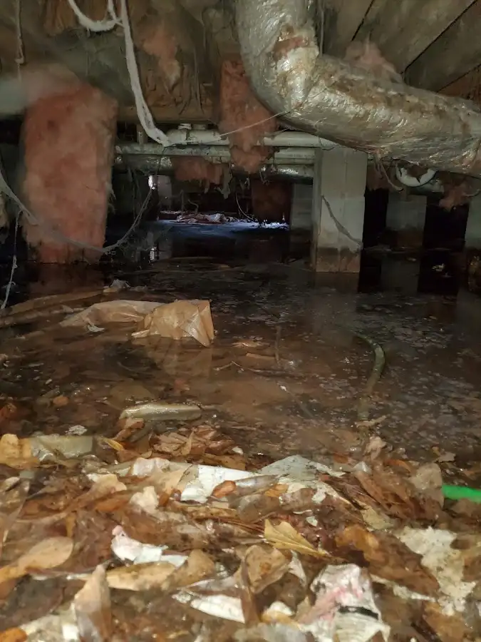 Crawl space flood assessment for Commercial Water Damage Restoration in Dublin